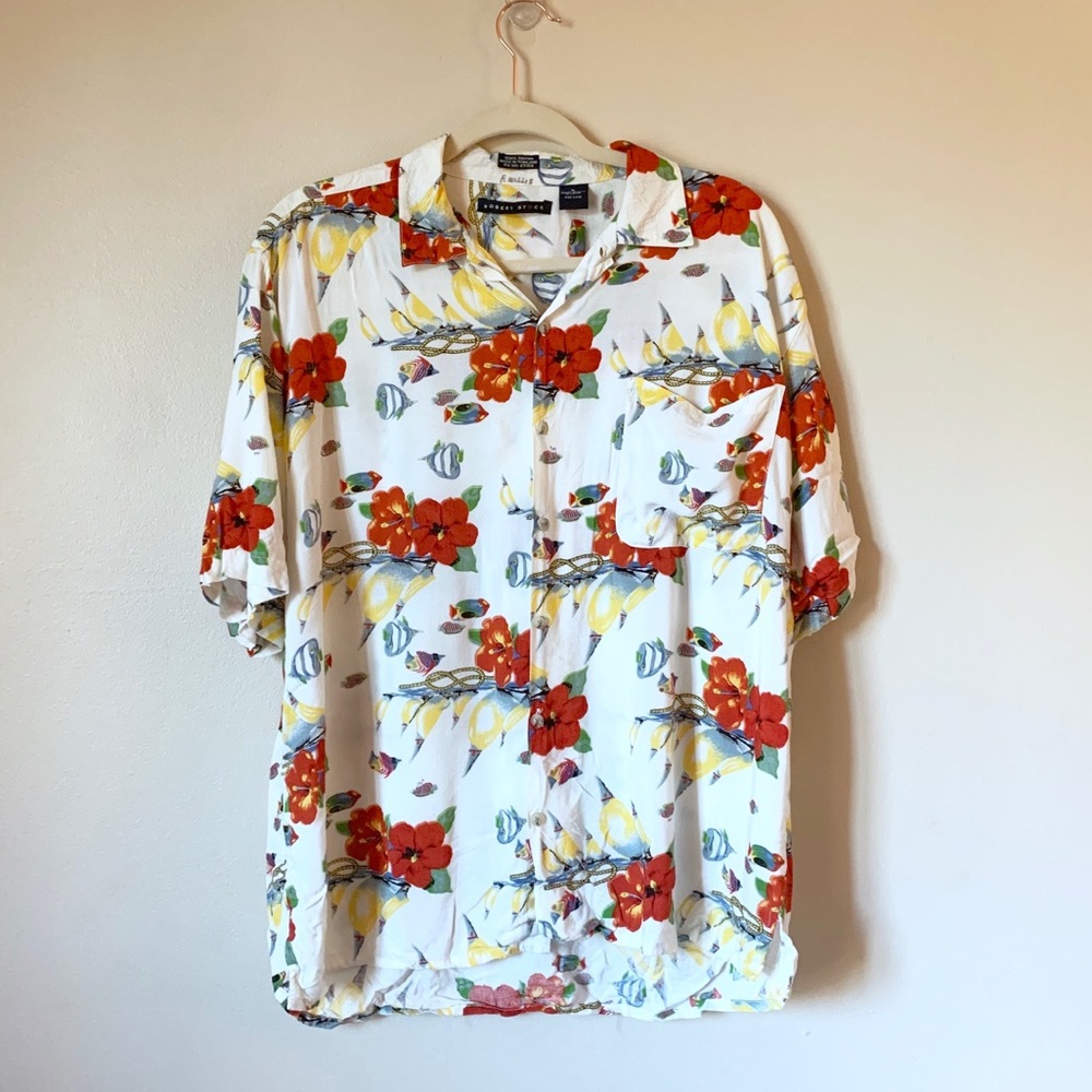Robert Stock tropical fish shirt tiki